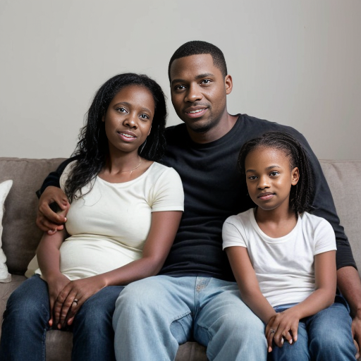 family of 6 without a wife black family