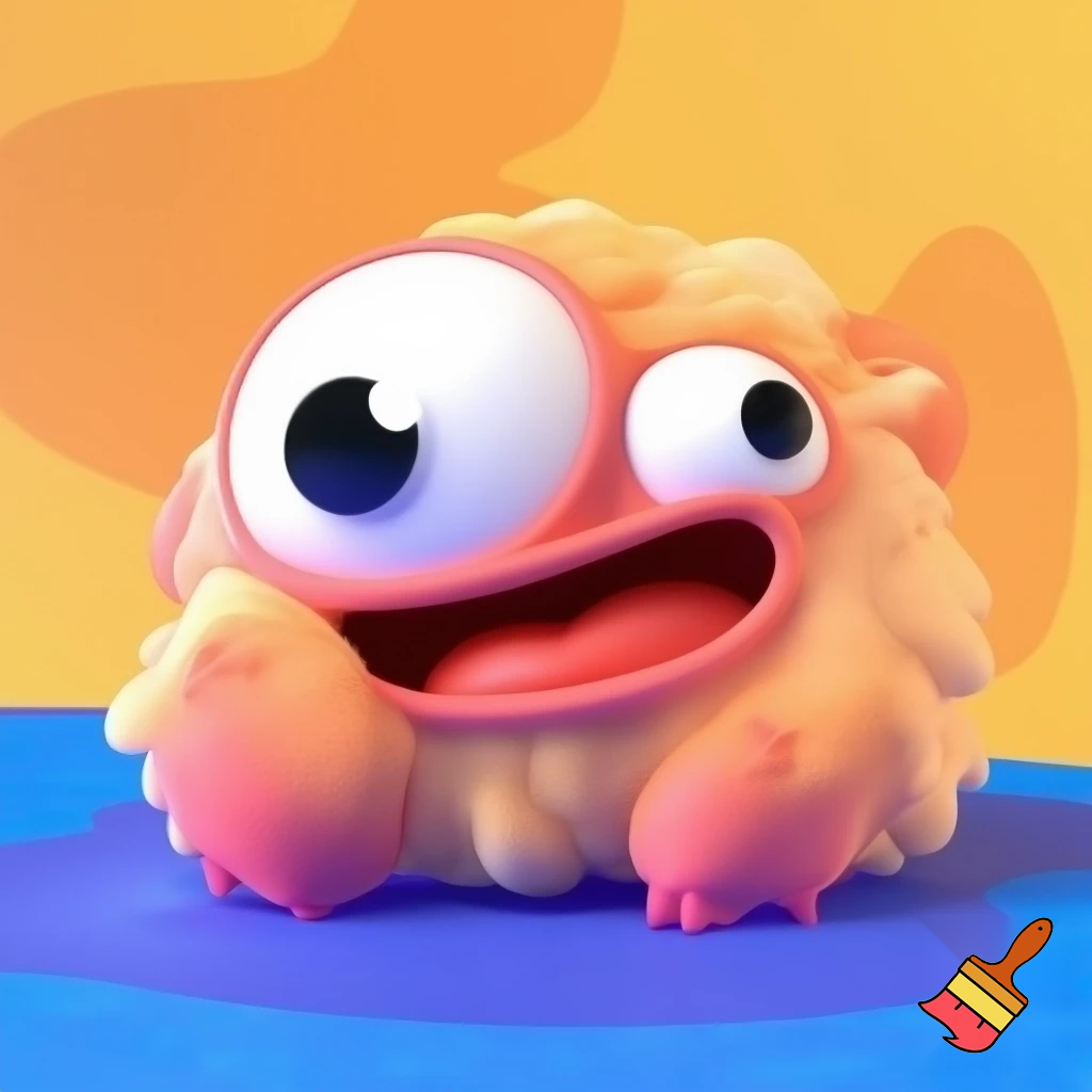 Cartoon figure saying “rar”