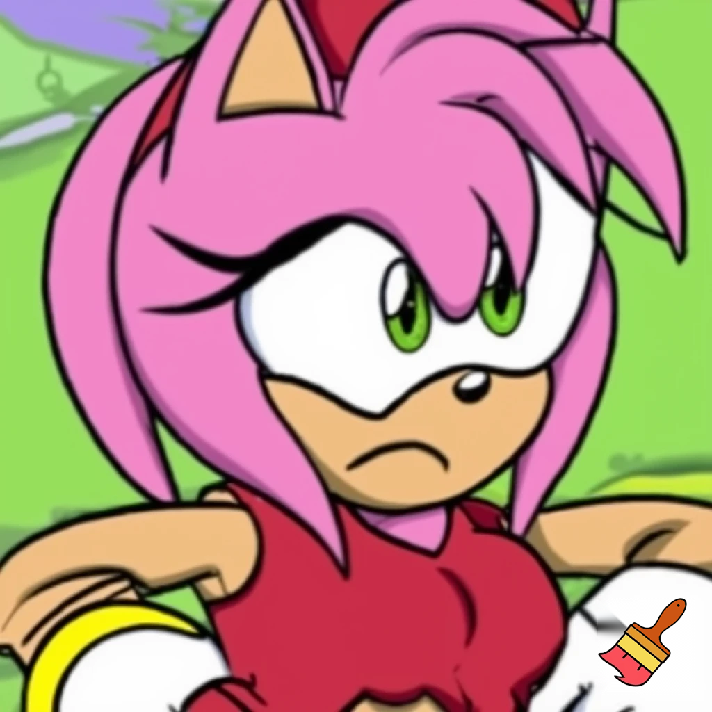 Buff Amy Rose fighting small, weak, Rouge the bat.