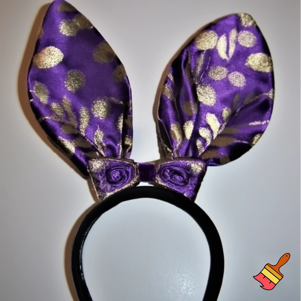 Easter top hat headband Easter bunny headband, purple and white with gold Easter top hat headband and fabric velvet and fabric velvet top head headband top hat headband