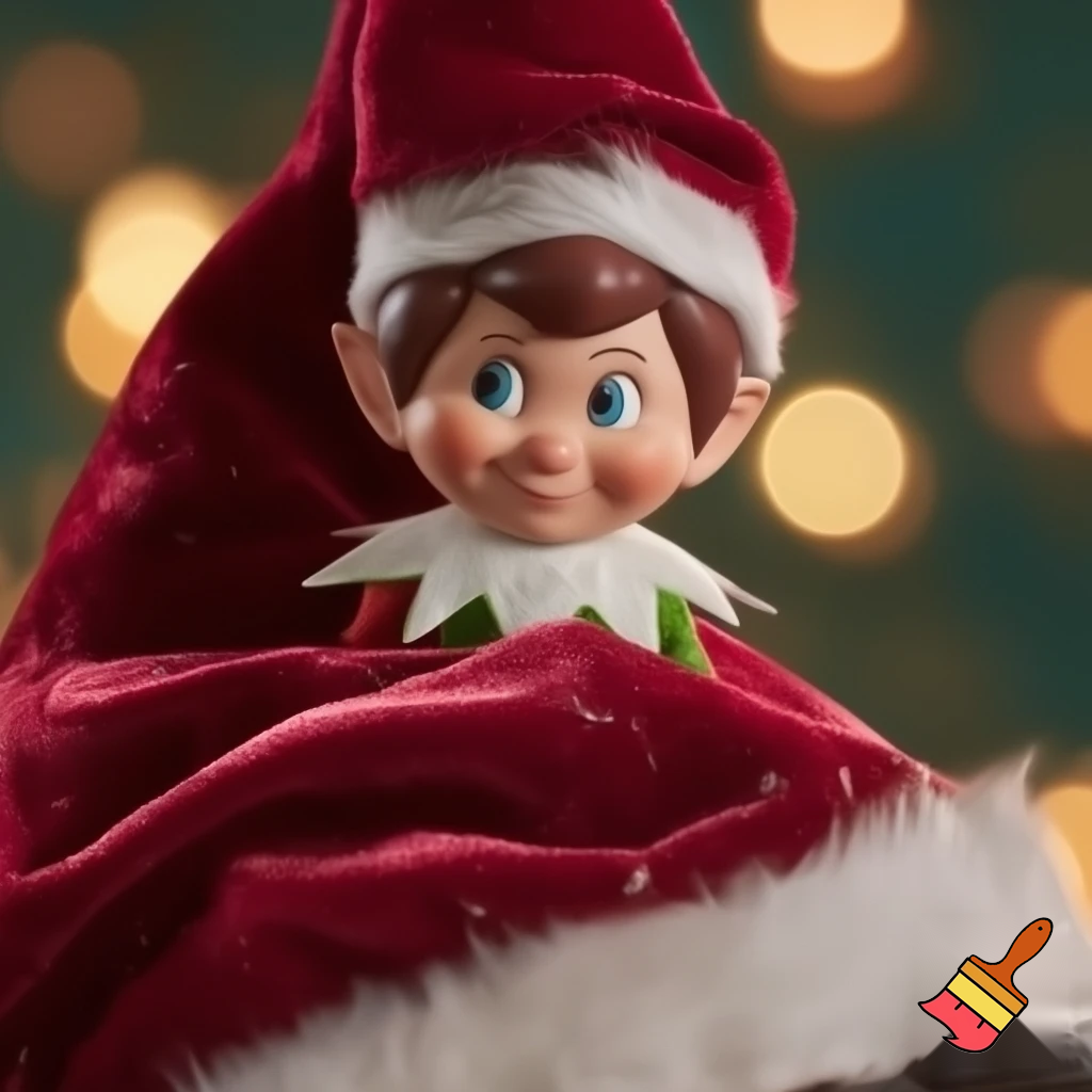 Elf on the shelf Santa Claus hat velvet hat elf on the shelf hat velvet hat