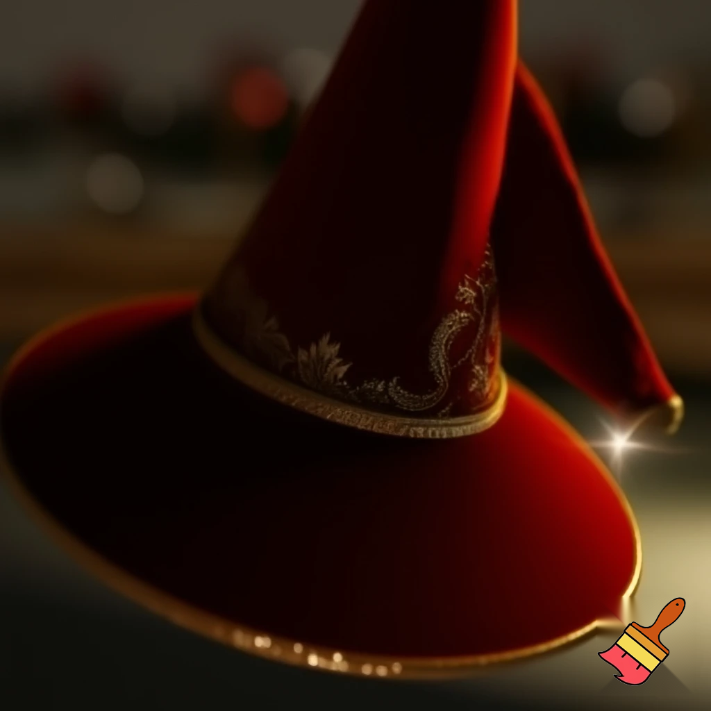 Christmas wizard hat red magic trick