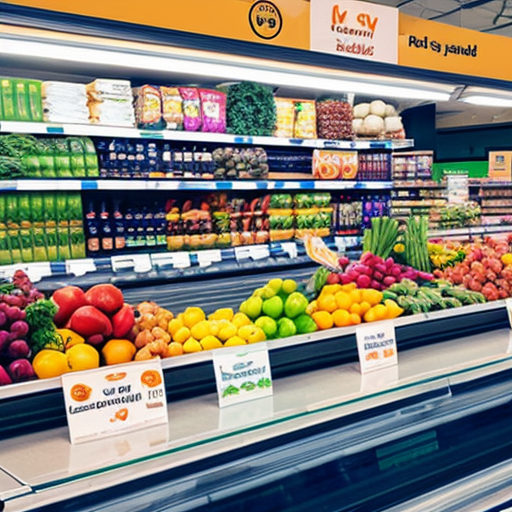Checkout counter at Grocery store