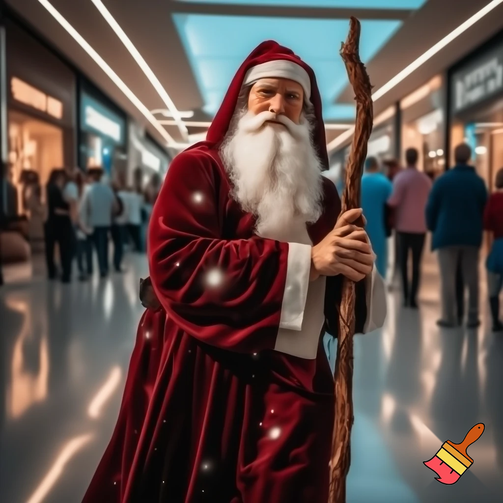 Santa Claus walking at the shopping centre a wizard Santa Claus the real Santa Claus🌟💫🎄🎁🎁🎁🎁🎁🎁🎁🎁🎁🎁🎁🎁