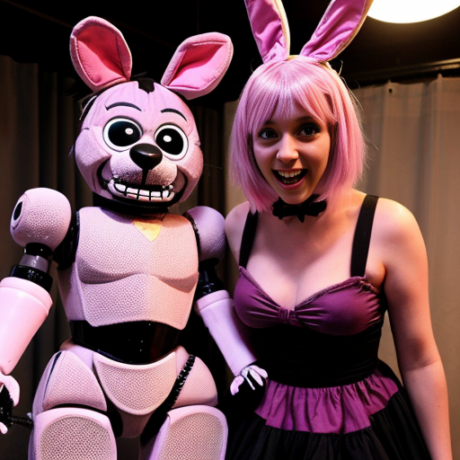 Show me what would happen if a boyfriend and girlfriend (Friday night funkin') were captured by female animatronics fnaf 2 , who then decided to make the boyfriend a girl (change his gender and appearance) and put the girl (boyfriend gender) in a cute, sexy bunny animatronic costume, and the wife girlfriend in a female animatronic cat costume. Both died in agony. How would the spirit of the girl (boyfriend gender) and his wife (girlfriend) react afterward?