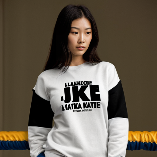 Black sweater with lakeshore karate on front, go Ju Ryu on the sleeve, white patch on other sleeve