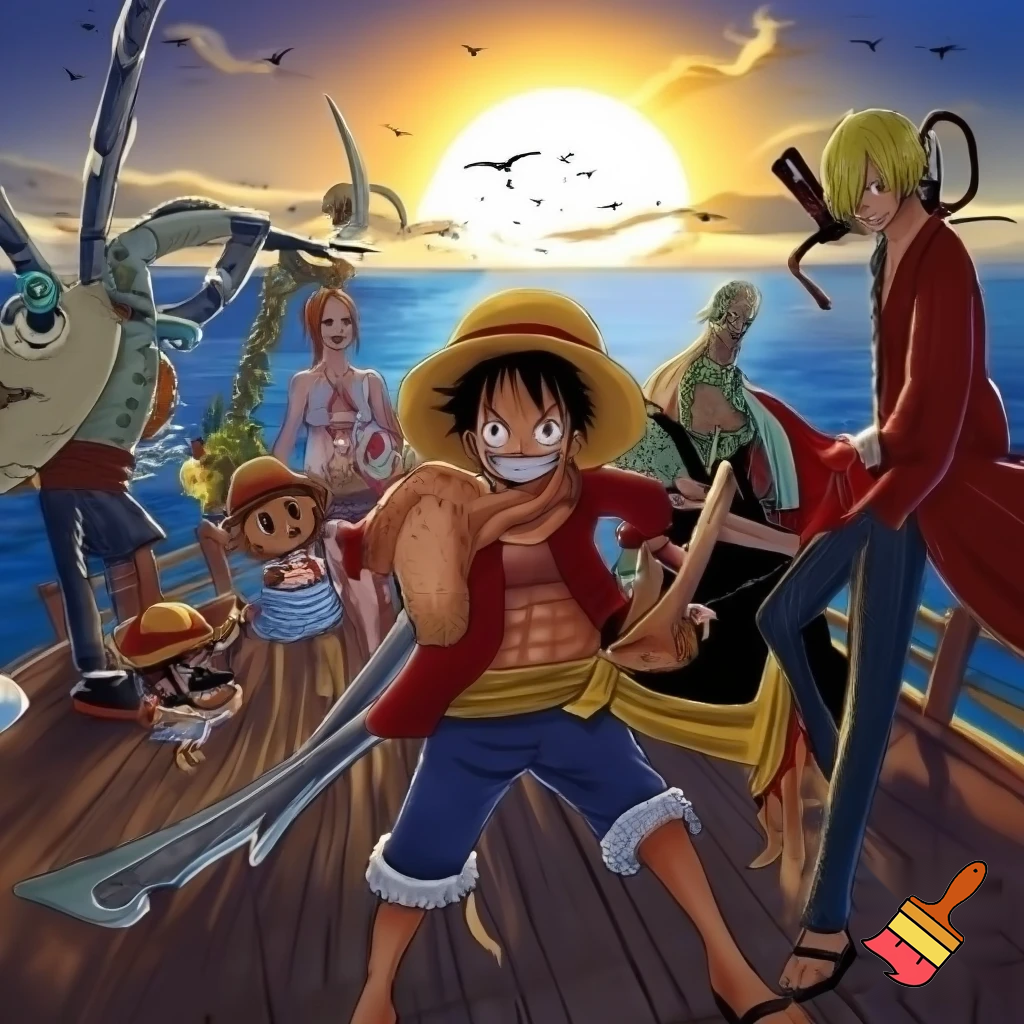 The straw hat pirate crew (from one piece)