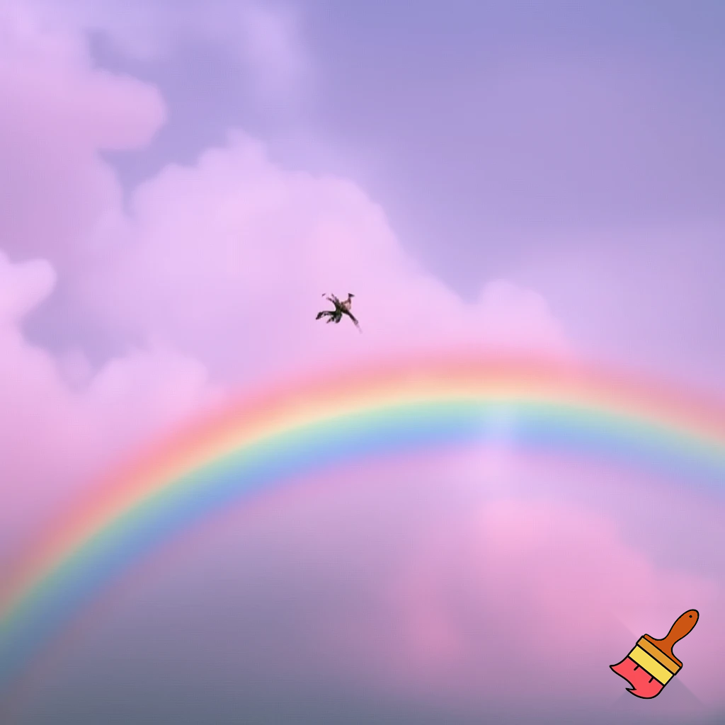 Let the unicorn fly over the rainbow; the weather is pink, and the clouds are made of cotton candy.
