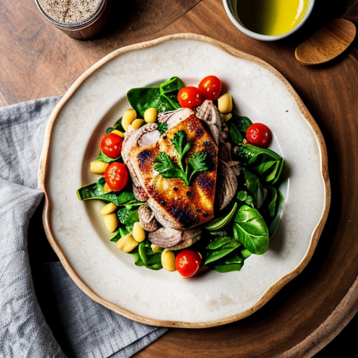 Create a realistic cookbook style photo of the finished dish:
Turkey and Avocado Smart Plate
knowing the ingredients:
A simple protein-rich lunch plate built for sustained energy.
Serves: 1
Cooking Method (M.C.): skillet and assembly
Ingredients:
•	120 g turkey breast slices
•	1/2 avocado
•	1 cup mixed greens
•	1/2 cup cherry tomatoes
•	1 tablespoon olive oil
•	pinch of salt
•	black pepper
Please don't add anything else in the dish, I don't want my reader to think they missed something.
The dish is fully plated and ready to serve.
Style:
modern healthy cookbook photography
natural daylight
editorial food photography
clean minimal background
Composition:
The food is the main focus of the image.
Simple kitchen environment.
Fresh ingredients visible around the plate.
Camera variation (important):
Use a different angle from previous images such as:
top view
45 degree angle
close up plating
side angle
slightly elevated perspective
Keep the lighting style consistent across all images.
Make the food look fresh, vibrant and realistic.
VARIAZIONE AUTOMATICA DELLE INQUADRATURE
Per evitare immagini duplicate, alterna automaticamente:
camera angle
top view
45 degree angle
slightly elevated angle
side plating angle
close up texture shot
camera distance
wide food composition
medium shot
macro texture detail
surface variation
light wood table
white marble surface
stone kitchen surface
prop variation minima
linen napkin
wooden spoon
small ingredient bowls
fresh herbs
Queste variazioni devono cambiare tra le immagini ma mantenere lo stesso stile generale