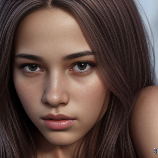 Brazilian teen naked with purple and brown hair