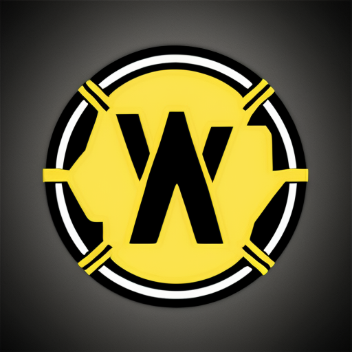 Logo JUPS in yellow color. cyberpunk style 