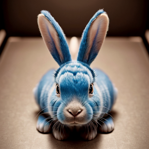 a blue bunny