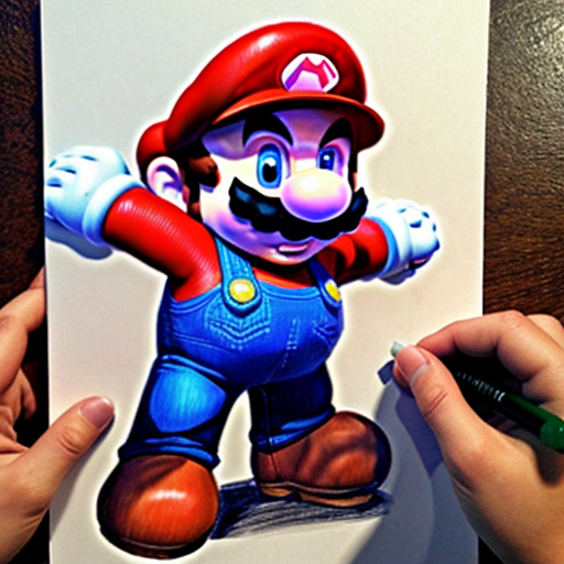 Draw super mario