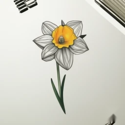 march birth flower tattoo