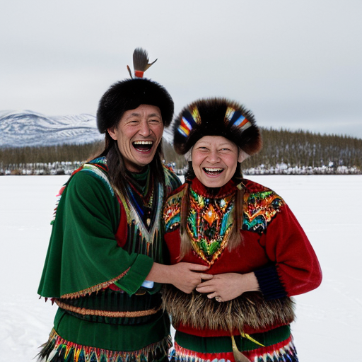 sami people and native amaricans having a laugh
