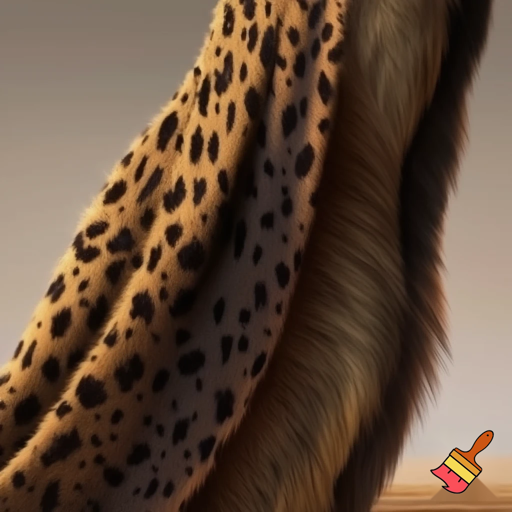 Spotted hyena skin coat