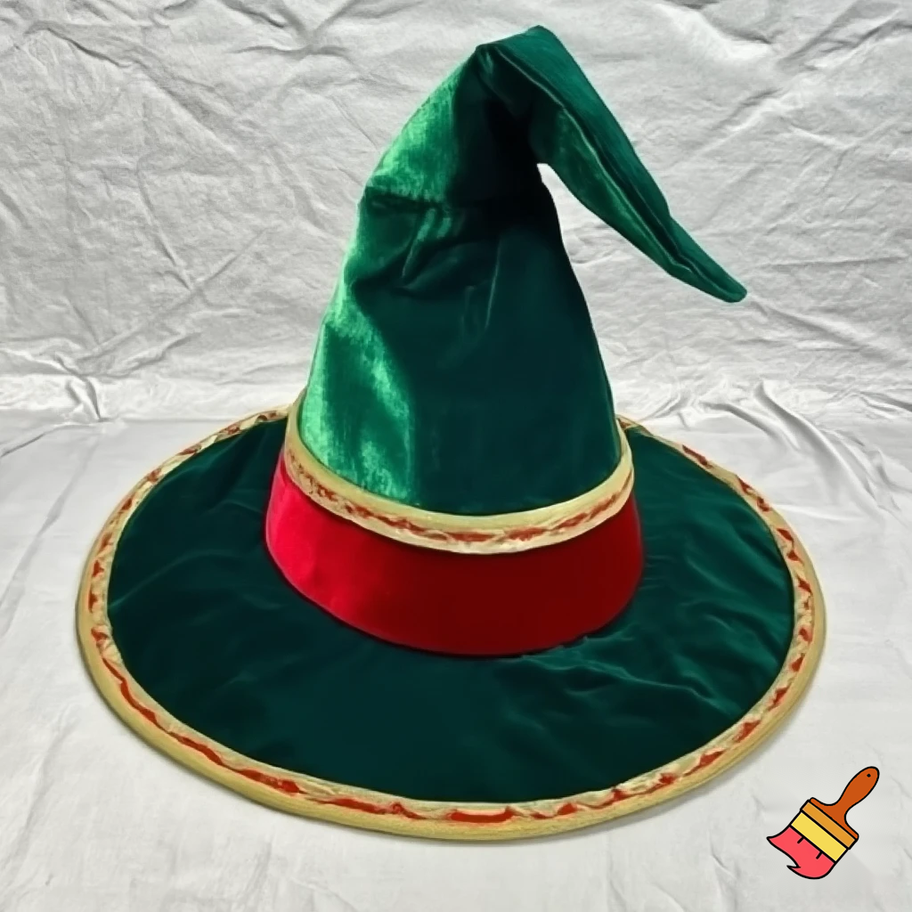 Christmas wizard hat read velvet