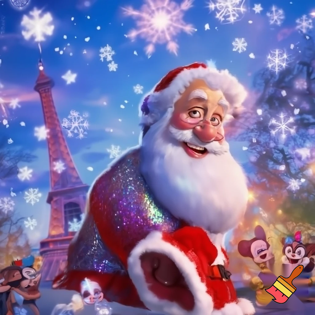 Paris Disneyland Santa Claus, Paris Disney Pee-wee Santa Claus Pennwell