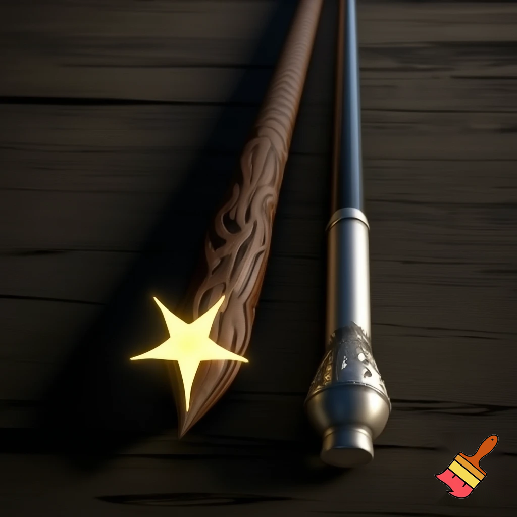 Magic wand magic one star🌟 walking stick special metal one