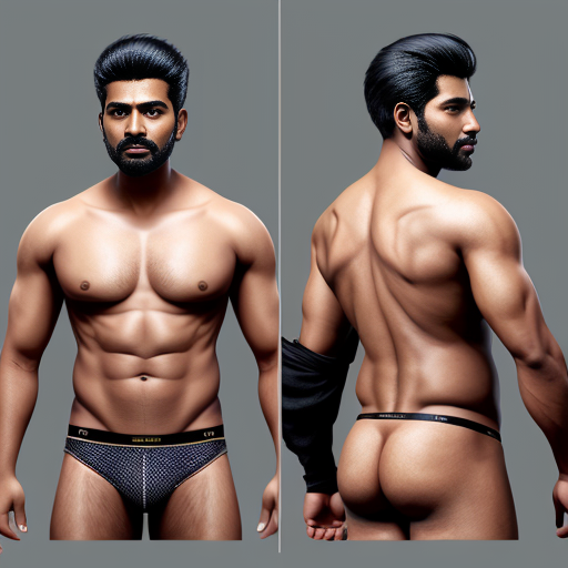 Make a indian man 2d vector style front, side, back pose