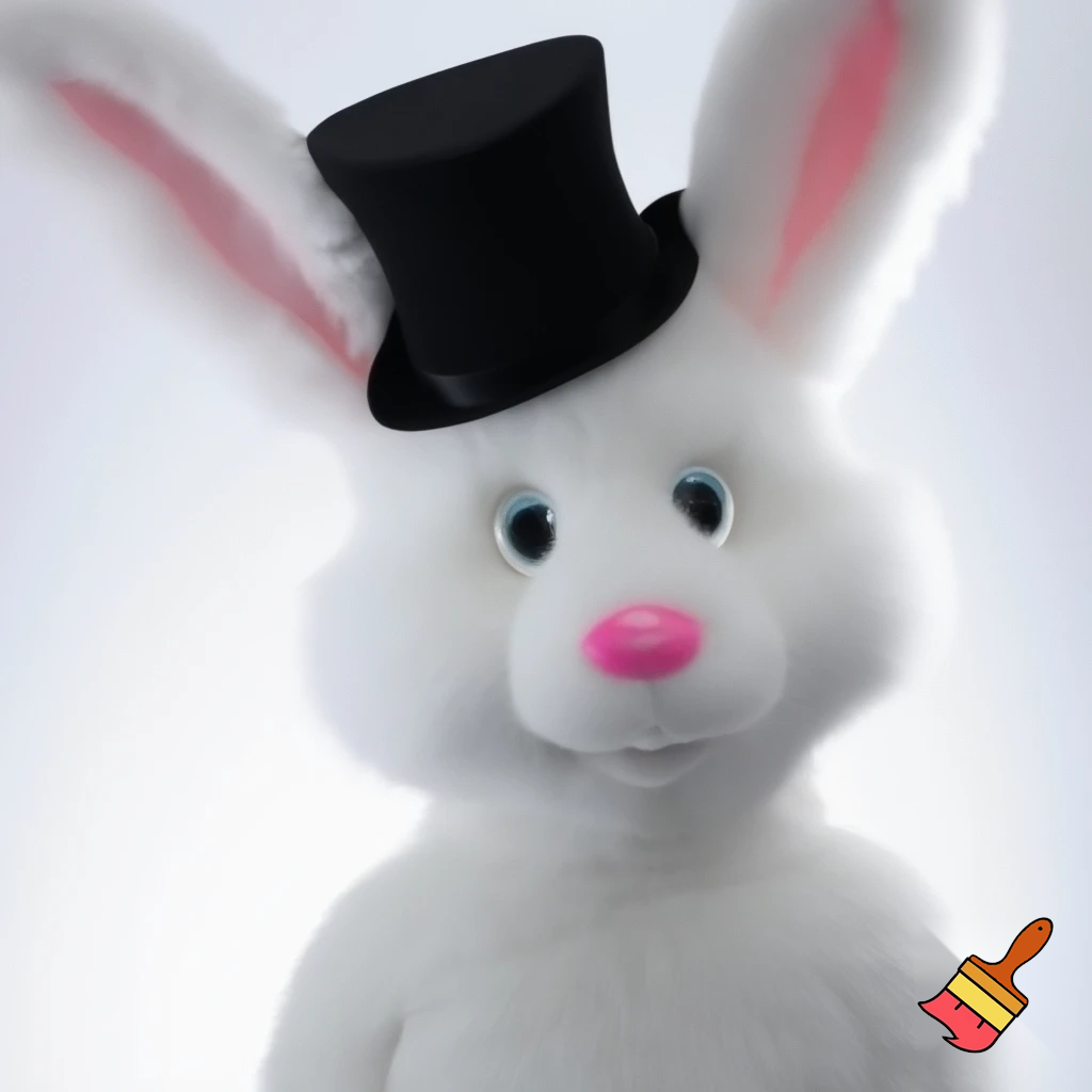 Easter bunny mascot with the top hat costume🏬🌟