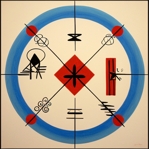 Fill a Circle with Miro and Max Ernst type elements 