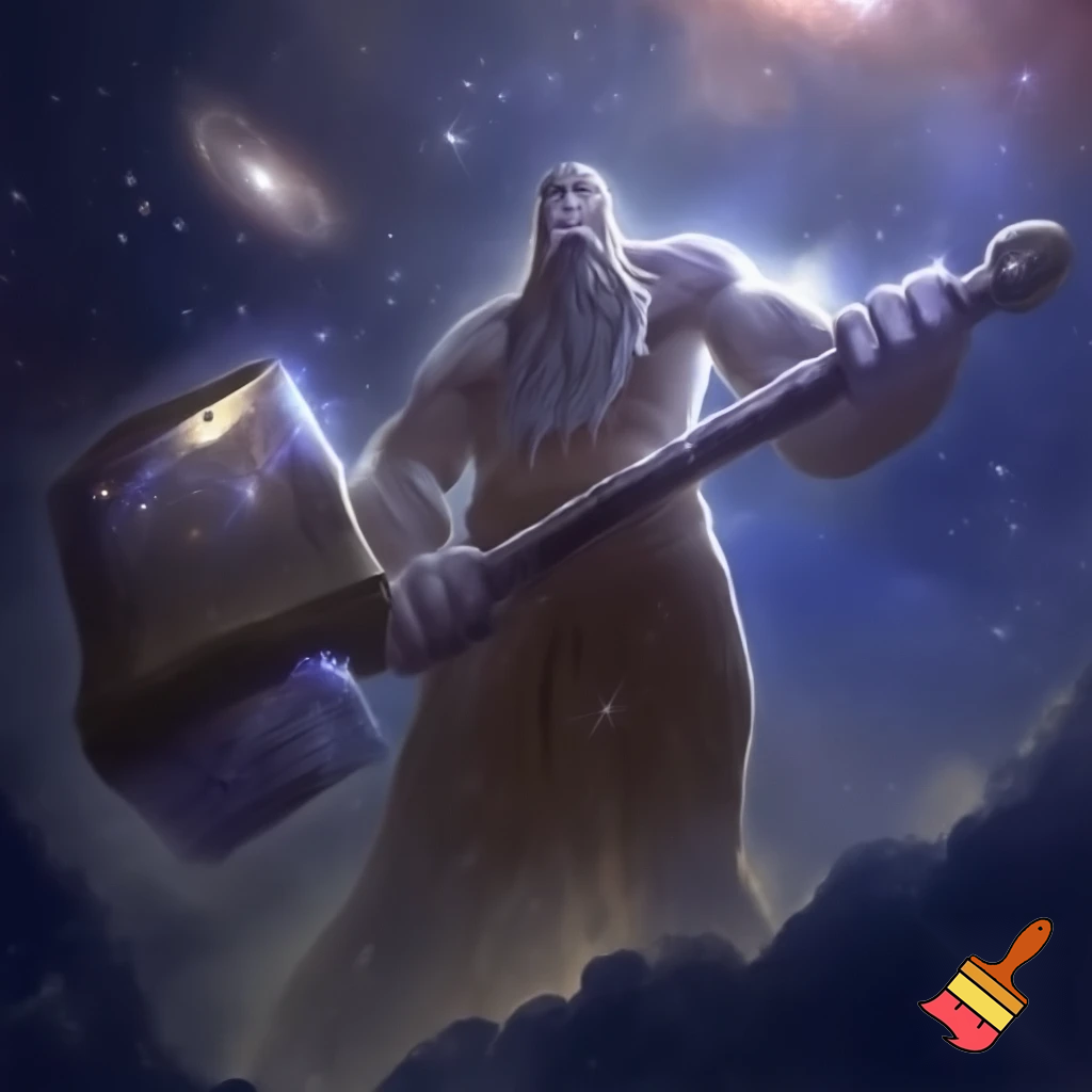 make the god of the moon with a huge hammer
