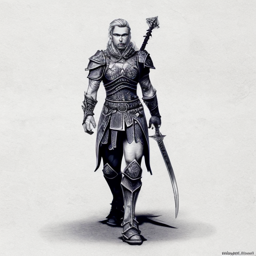 inked fantasy warrior