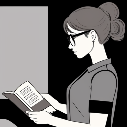 Wygeneruj dziewczynę czytającą książkę albo mangę. Dziewczyna ma brązowe, kręcone włosy do ramion i czarne okulary i bluzę (czarną albo szarą). Pije herbatę albo kawę. Może mieć luk. W tle jest magia. Obok niej siedzi fretka 