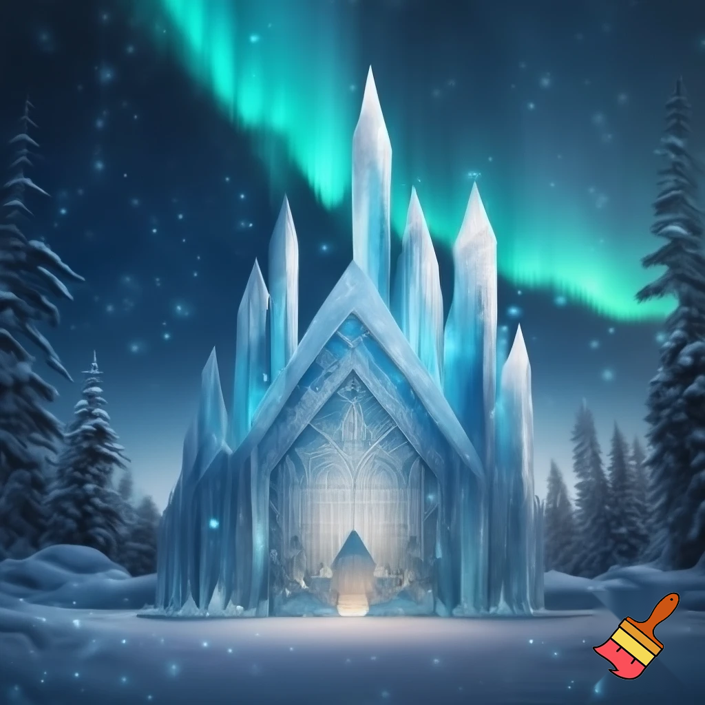  рисунок   фантастического рождественского сооружения: , «Ледяной дворец с идеальными геометрическими формами» 
•	Критерии: Сложность геометрии, оригинальность идеи, качество проработки деталей, строительная логичность
