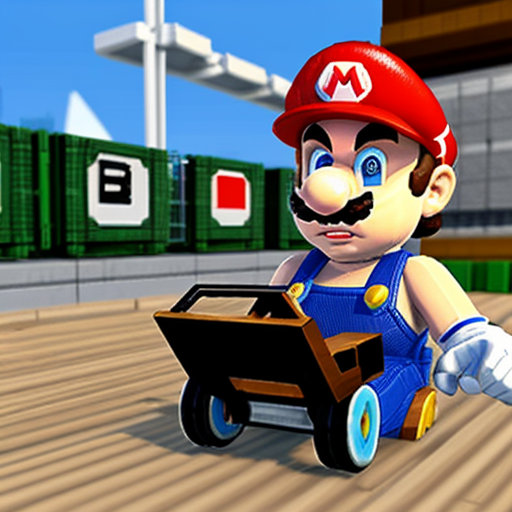 mario and roblox cart in smg4