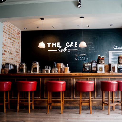 The wall of a cafe or restaurant
