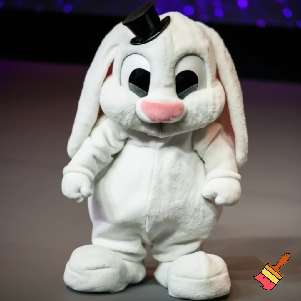 Easter bunny mascot costume top hat mascot costume 