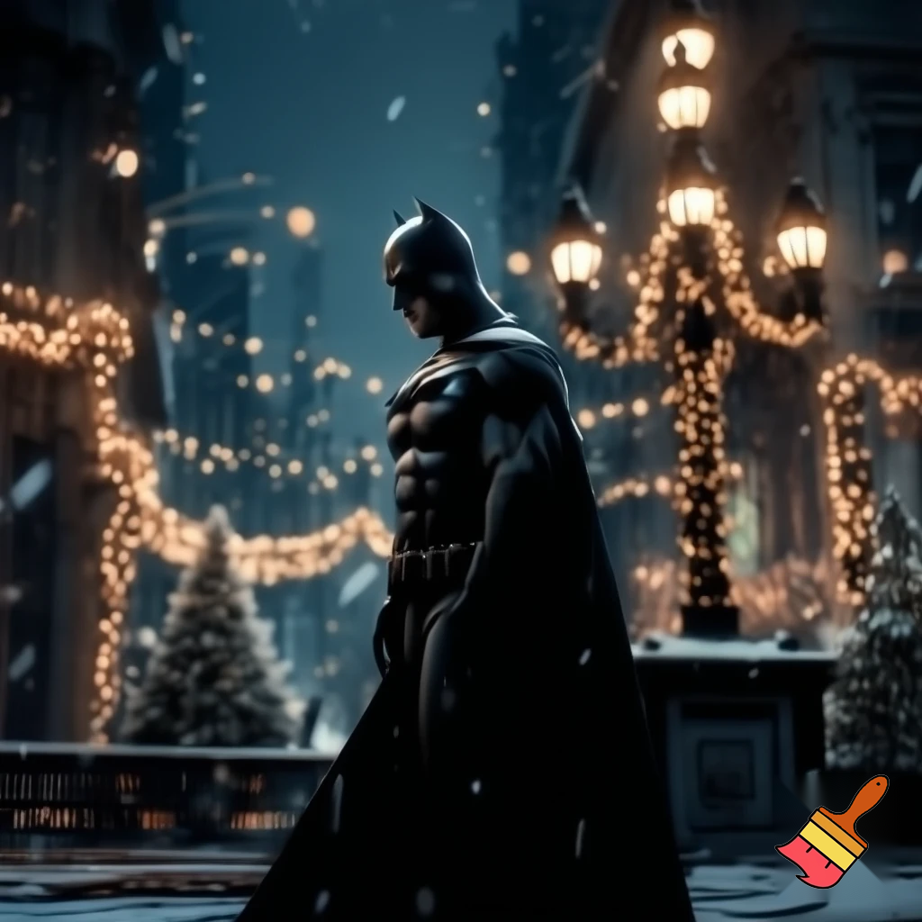 Foto con Batman a Natale 