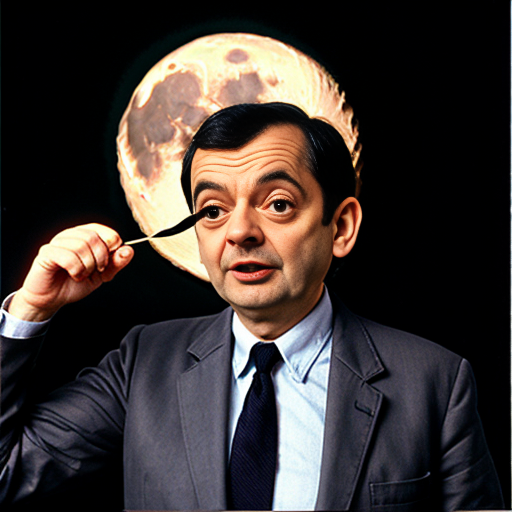 mr bean eating the moon