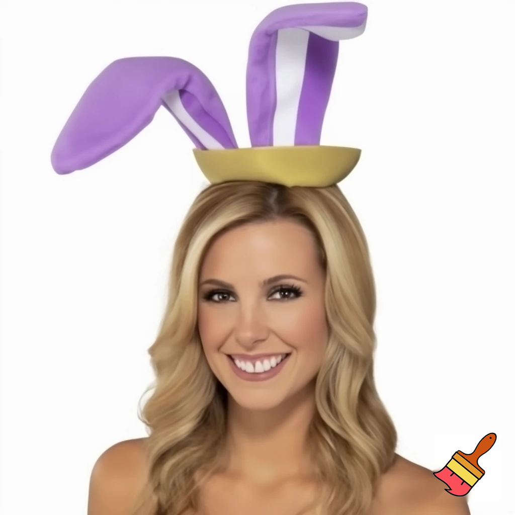 Easter bunny top hat headband, purple, purple and white with gold top hat top hat headband