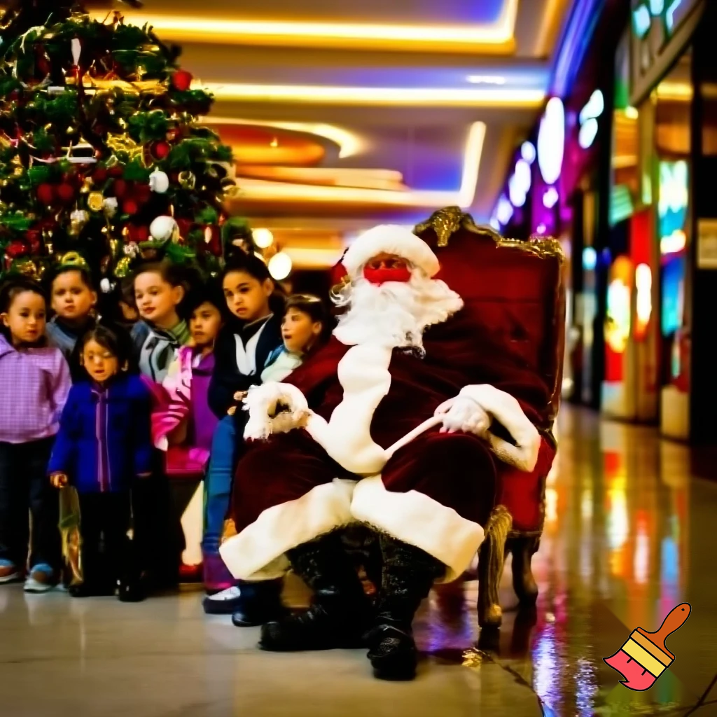 Santa Claus, Santa Claus chair in the shopping centre