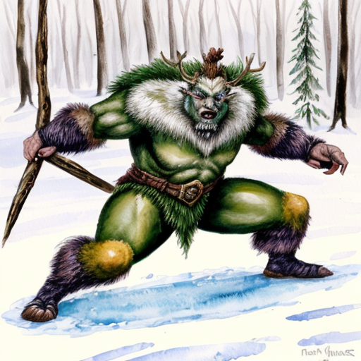 Tree-Lore is killed by Frost Giants who attack the Natbark forest. The Frost giants had been observing the elves for some time, but the nisses had no knowledge of this. (as they were not aware of the frost giant’s existence) Tree-Lore fights them in the battle of Snow-Trees, but loses he flees to his capital and gathers a well force, 372 AR


