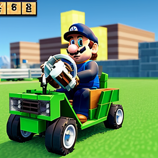 mario and roblox cart in smg4