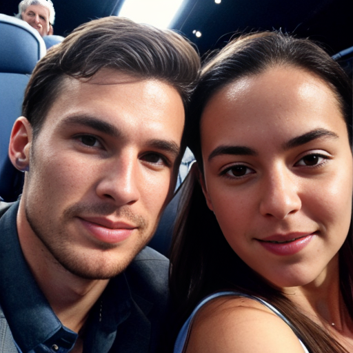 Goretzka and Vanessa at the movie 