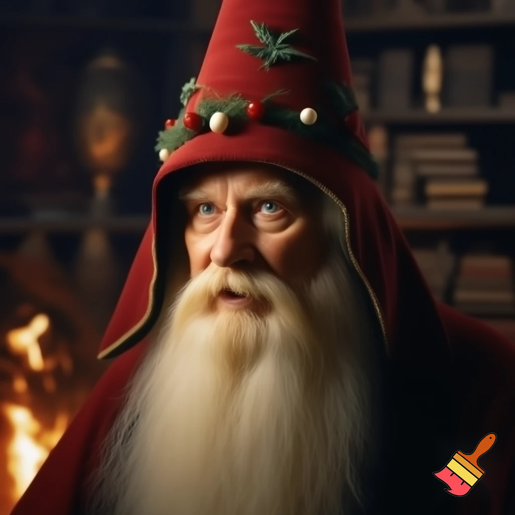 Wizard Christmas hat read