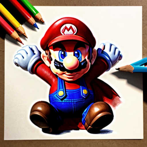 Draw super mario