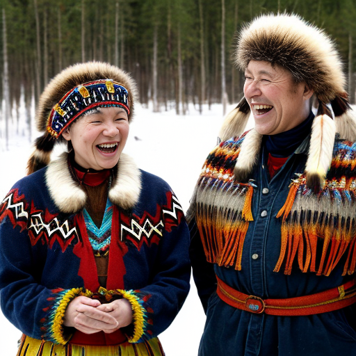 sami people and native amaricans having a laugh
