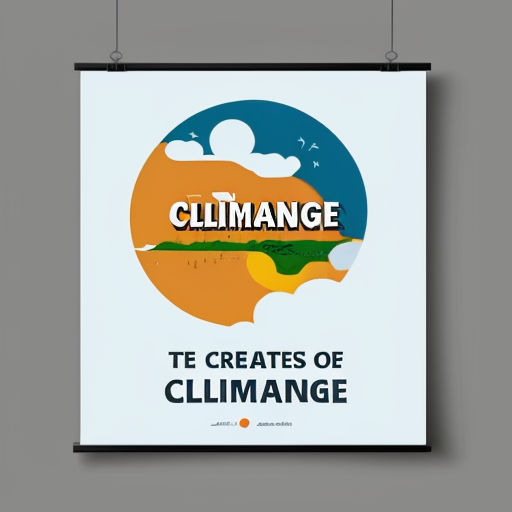 create me a poster for climate change please include images a nice font and facts
