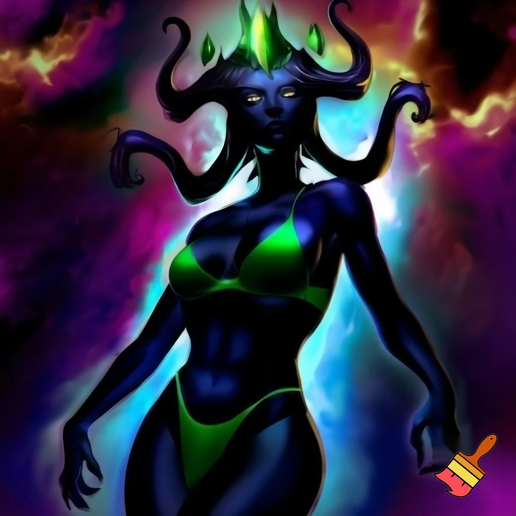 The Condesce from Homestuck wearing a bikini