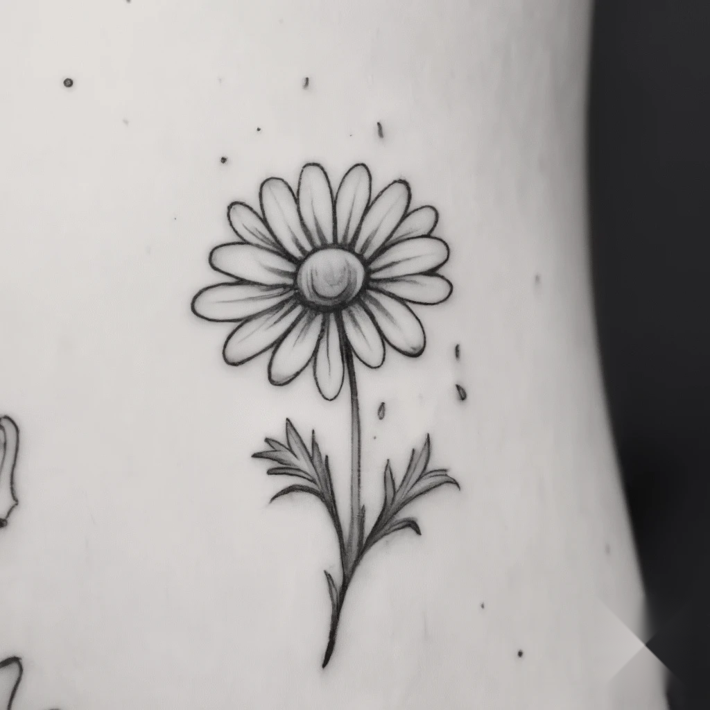 april birth flower tattoo