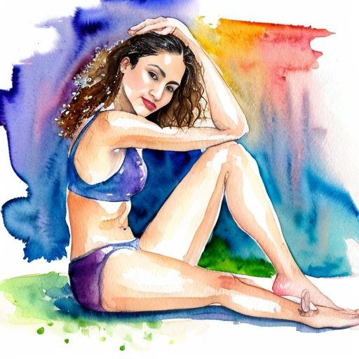 Fnf Gf with her leg behind her head.