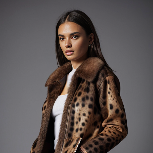 Spotted hyena skin coat