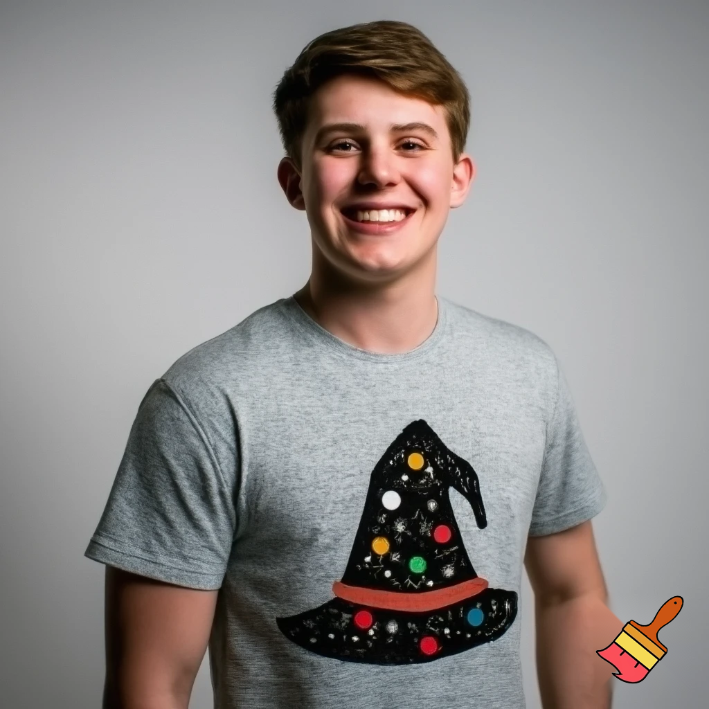 Christmas wizard hat a T-shirt magic T-shirt a big one Bailey Tully’s Bailey told his name