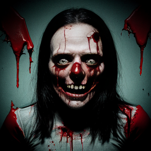 Scary bloody person 